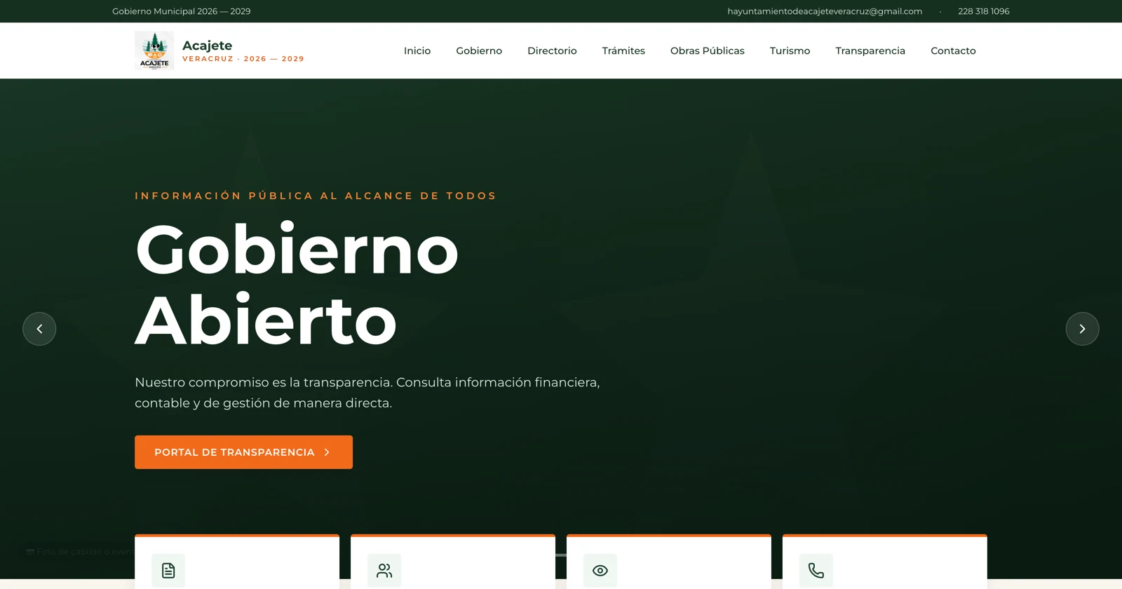 Proyecto Gobierno de Acajete, Veracruz